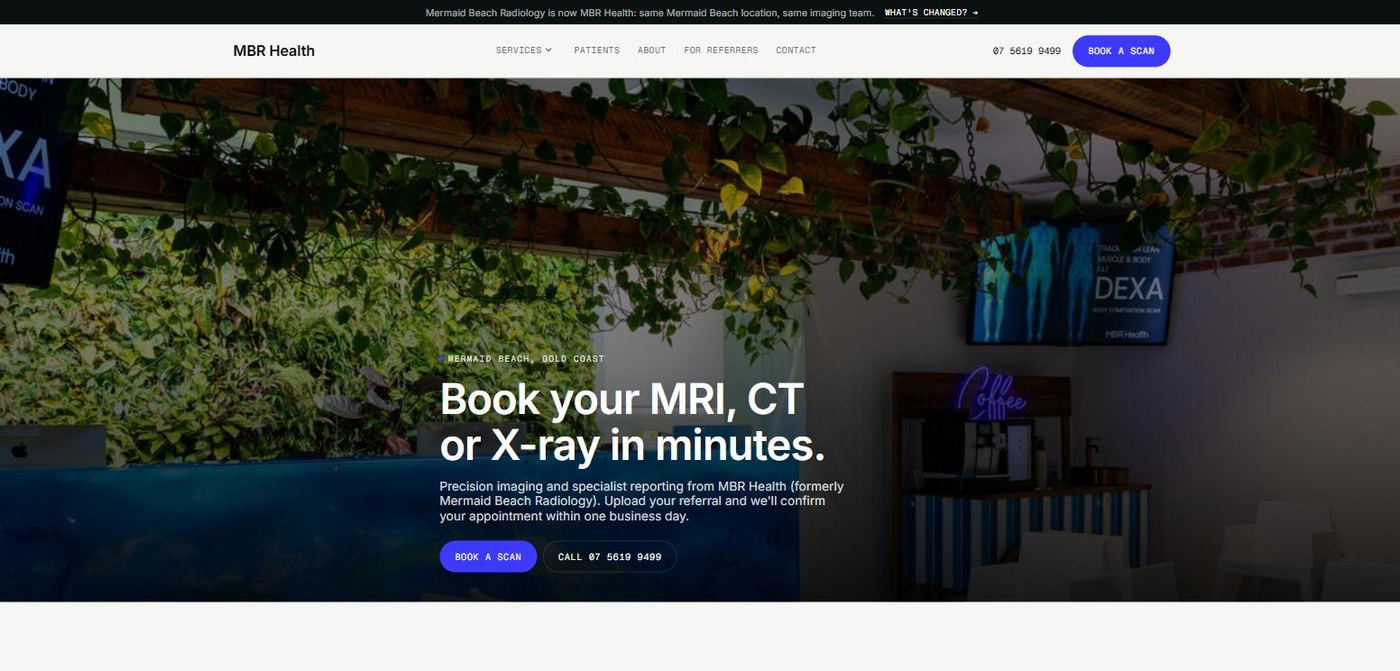 MBR Health website concept by Ekko Media PMQ